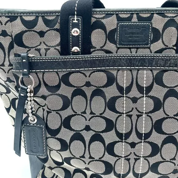 COACH VINTAGE Y2K Signature Jacquard Shoulder Bag, Large Tote - Picture 3 of 15